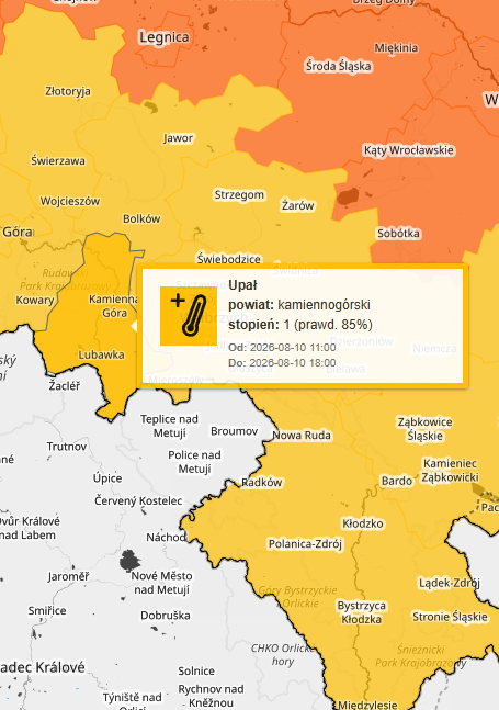 Zdjęcie do Ostrzeżenie meteorologiczne - upał: stopień 1
