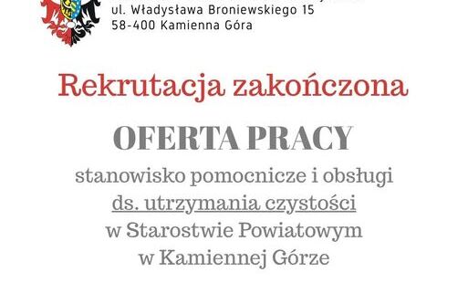 Zdjęcie do Informacja - zakończenie rekrutacji