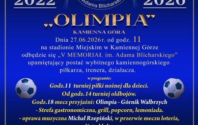 Zdjęcie do V Memoriał im. Adama Blicharskiego 2026 r.